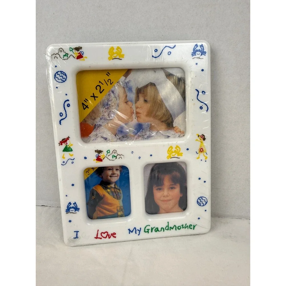 Encore Sales I Love My Grandmother Multi Photo Frame ES-81772 White Ceramic